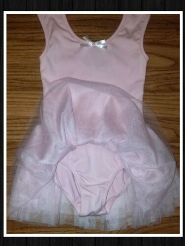 Pink Dance Leatard With Pleated Lace Skirt  Size 90 (30 Months) - Fresh Stock Dated December 2025