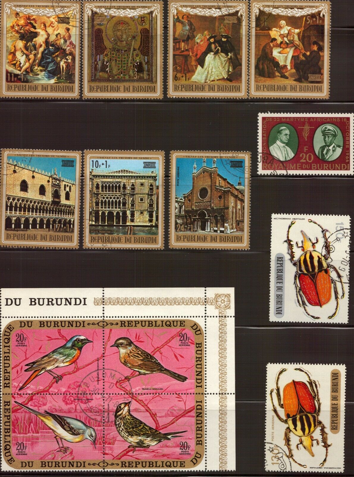 Burundi - Nice Collection of 91 Stamps - Check out the scans - Free Shipping - Fresh Stock Dated December 2025