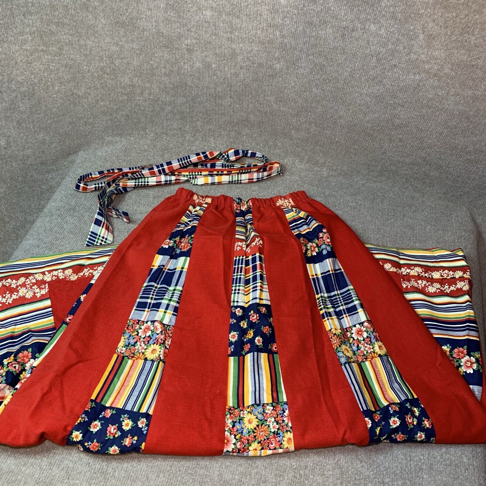 Vintage Skirt S/M Long Full 70s Patchwork Colorful Cottagecore Prairie Boho - Fresh Stock Dated March 2026