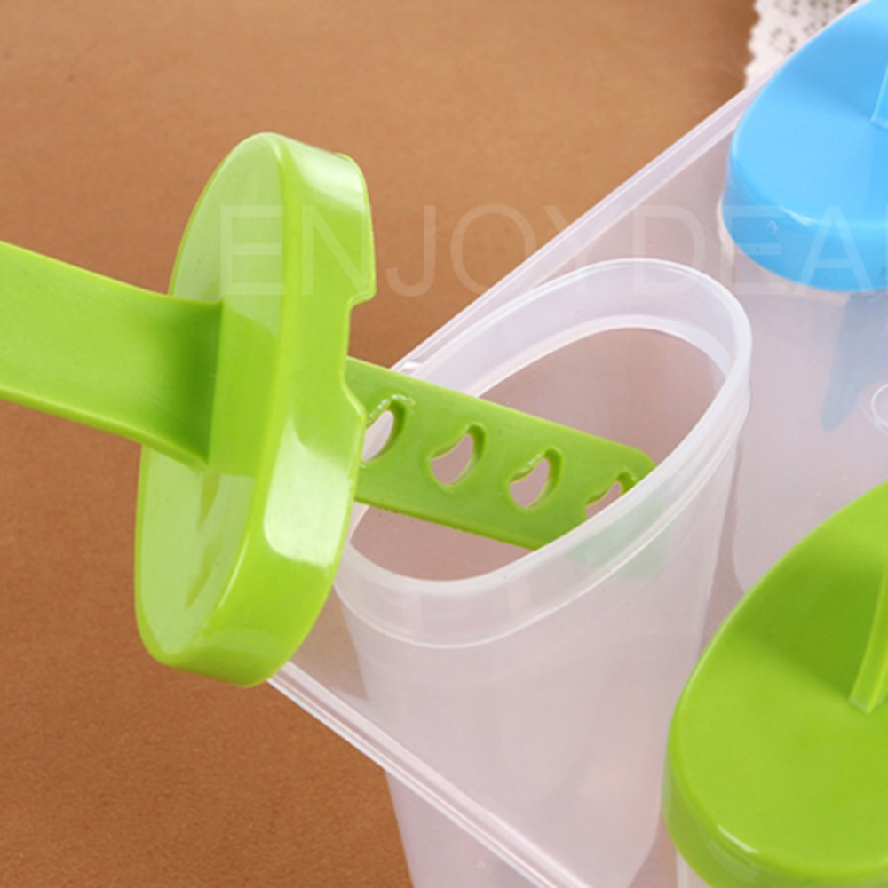 4Cell Cute Frozen Ice Cream Mold with Lid Popsicle Bar Maker Lolly Mould  17 - Fresh Stock Dated February 2026