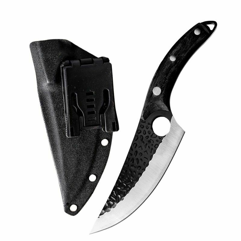 Mus™Stainless Steel Boning Knife Handmade Kitchen Meat Cleaver Kydex Sheath - Fresh Stock Dated December 2025