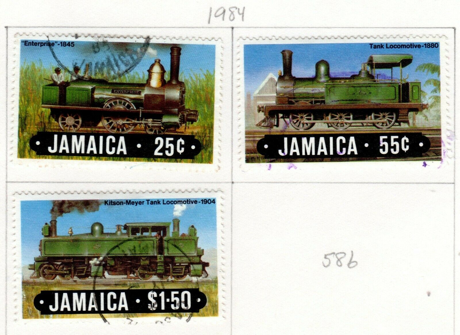 Jamaica Scott 573//617 Mostly Used on 3 Album Pages Issued 1984-1986 - Fresh Stock Dated December 2025