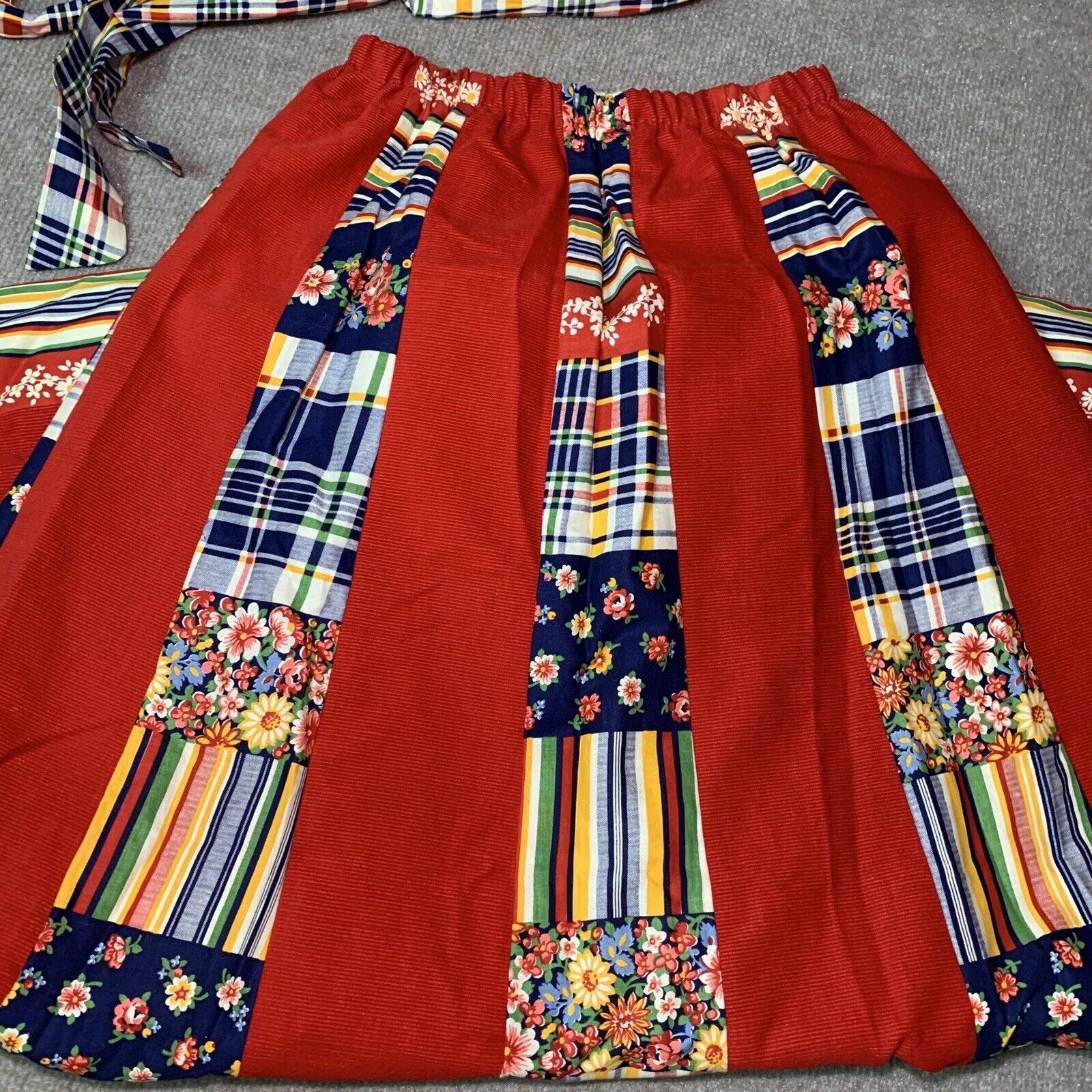 Vintage Skirt S/M Long Full 70s Patchwork Colorful Cottagecore Prairie Boho - Fresh Stock Dated March 2026