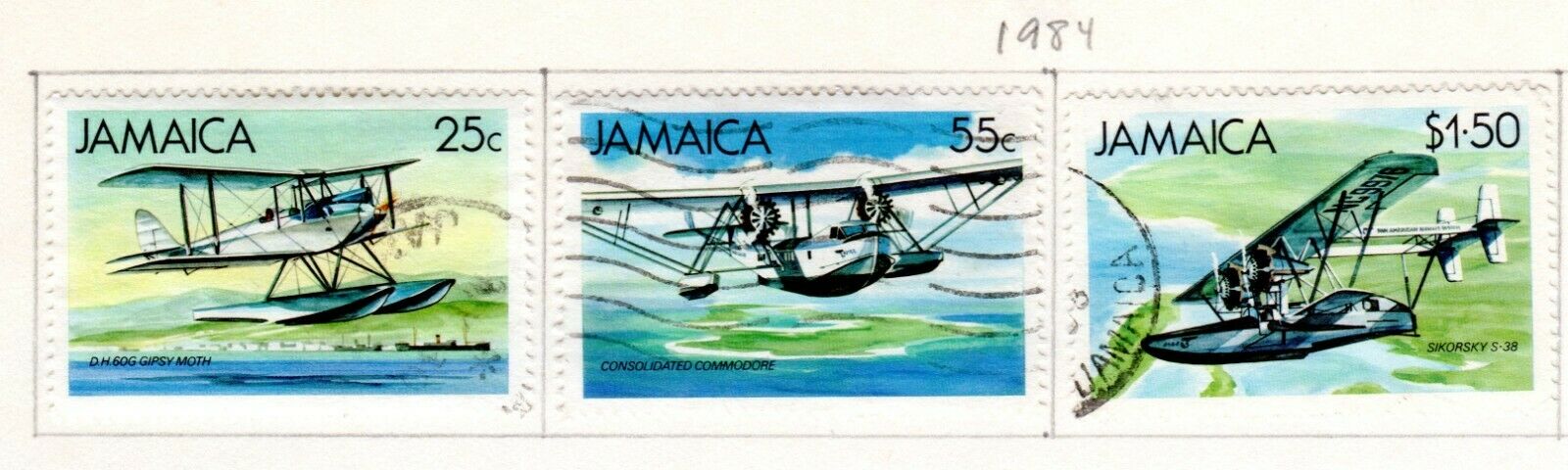Jamaica Scott 573//617 Mostly Used on 3 Album Pages Issued 1984-1986 - Fresh Stock Dated December 2025