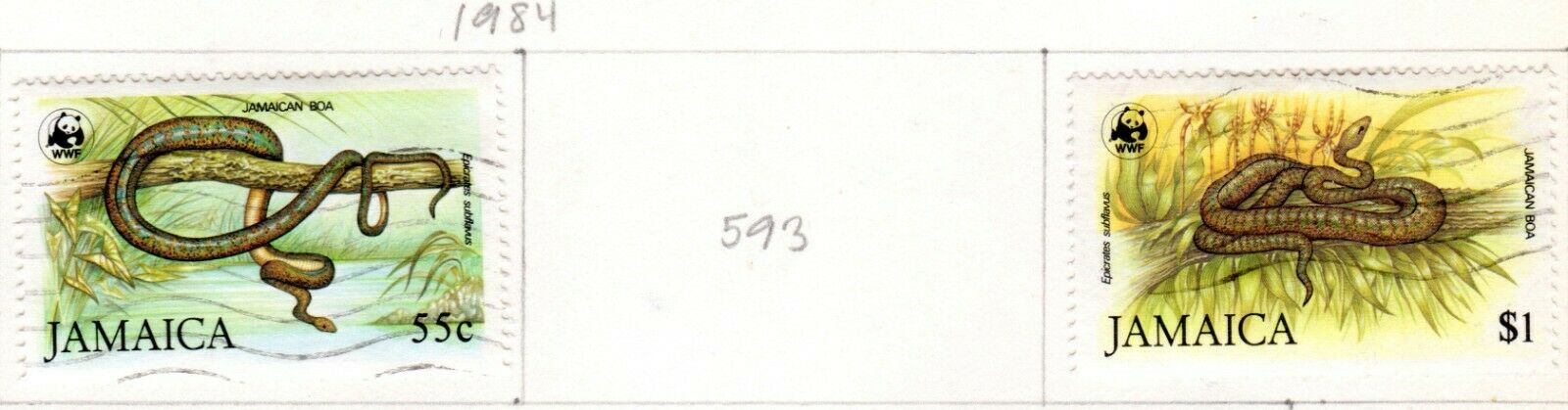 Jamaica Scott 573//617 Mostly Used on 3 Album Pages Issued 1984-1986 - Fresh Stock Dated December 2025