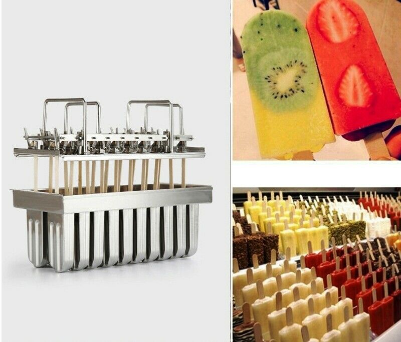 20pcs Stainless Steel Molds Lolly Popsicle Ice Cream Bars New Arrival USA - Fresh Stock Dated February 2026