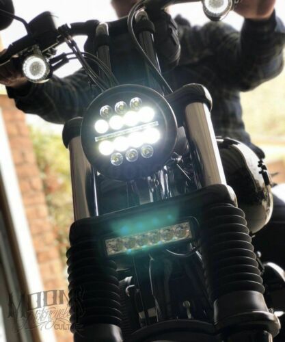 Moons MC Fly Eye Moonmaker 5.75 LED Headlight Lens Harley Dyna Sportster FXR FX - Fresh Stock Dated February 2026