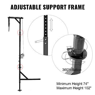 VEVOR Hitch Mounted Deer Hoist Hitch Game Hoist 400lbs Winch Swivel w/ Gambrel - Fresh Stock Dated December 2025