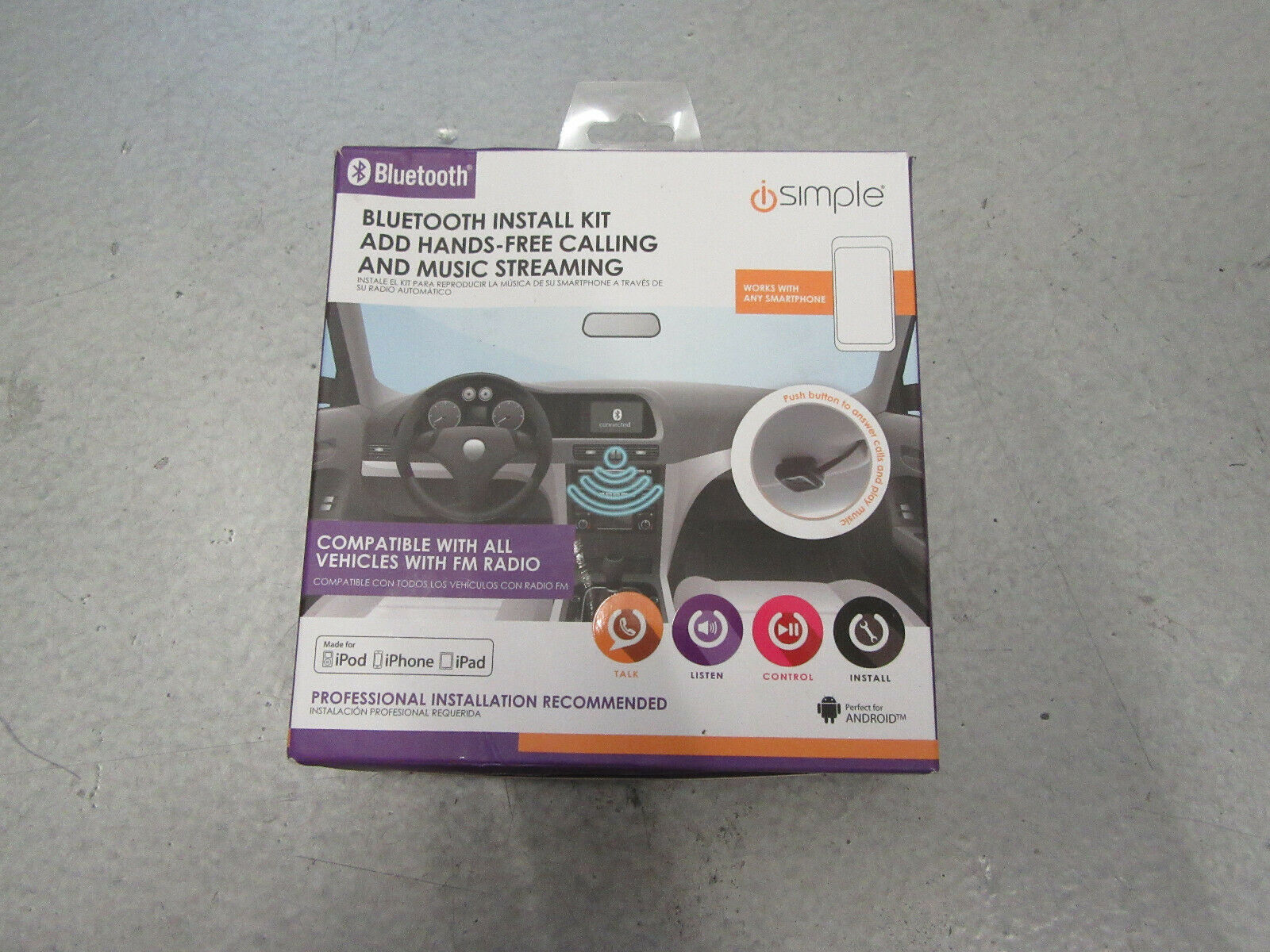 iSimple ISFM2351 Bluetooth Enabled Install Kit FM Transmitter Hardwired - Fresh Stock Dated February 2026