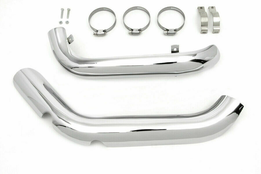 Exhaust Pipe Heat Shield Set for Harley Davidson by V-Twin - Fresh Stock Dated February 2026
