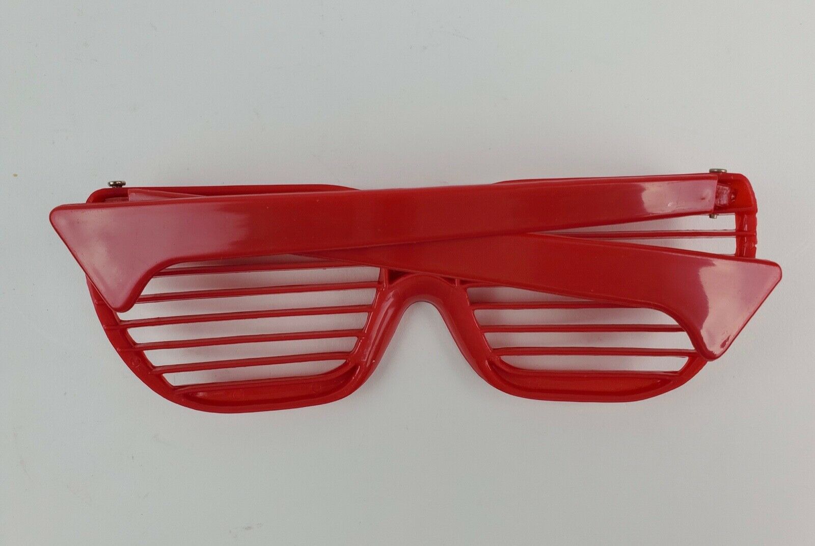 Authentic 1980's vintage Shutter Shades Strawberry Red sunglasses slats NOS - Fresh Stock Dated February 2026