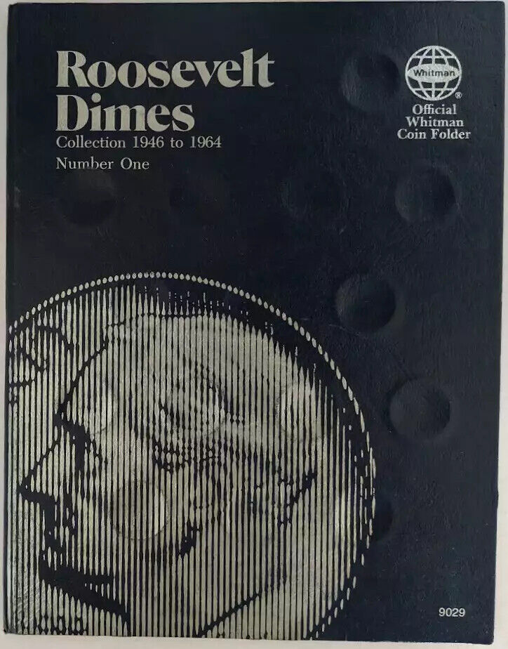 1946-1964 USED ROOSEVELT DIME FOLDERS - LOTS OF 8, 1 & 1 - Fresh Stock Dated February 2026