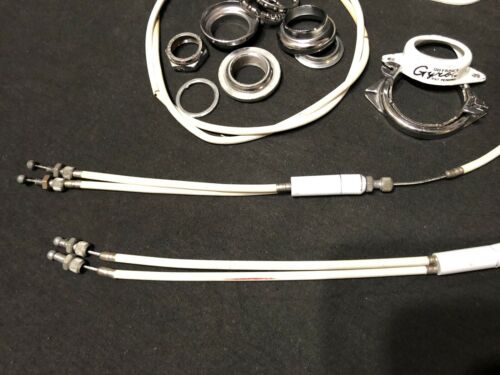 ORIGINAL COMPLETE ODYSSEY GYRO SYSTEM CABLES HEADSET WHITE OLD SCHOOL BMX - Fresh Stock Dated December 2025