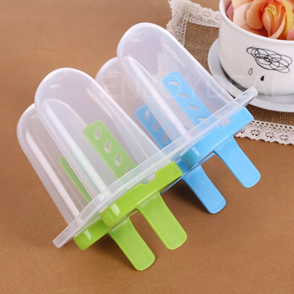4Cell Cute Frozen Ice Cream Mold with Lid Popsicle Bar Maker Lolly Mould  17 - Fresh Stock Dated February 2026