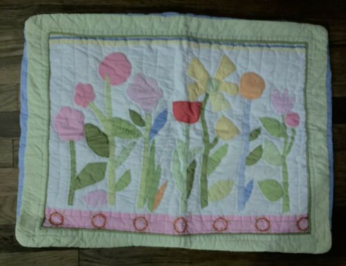 Pottery Barn Kids Spring Pillow Sham Full Duvet Shear Butterflies Tulips Flowers - Fresh Stock Dated December 2025