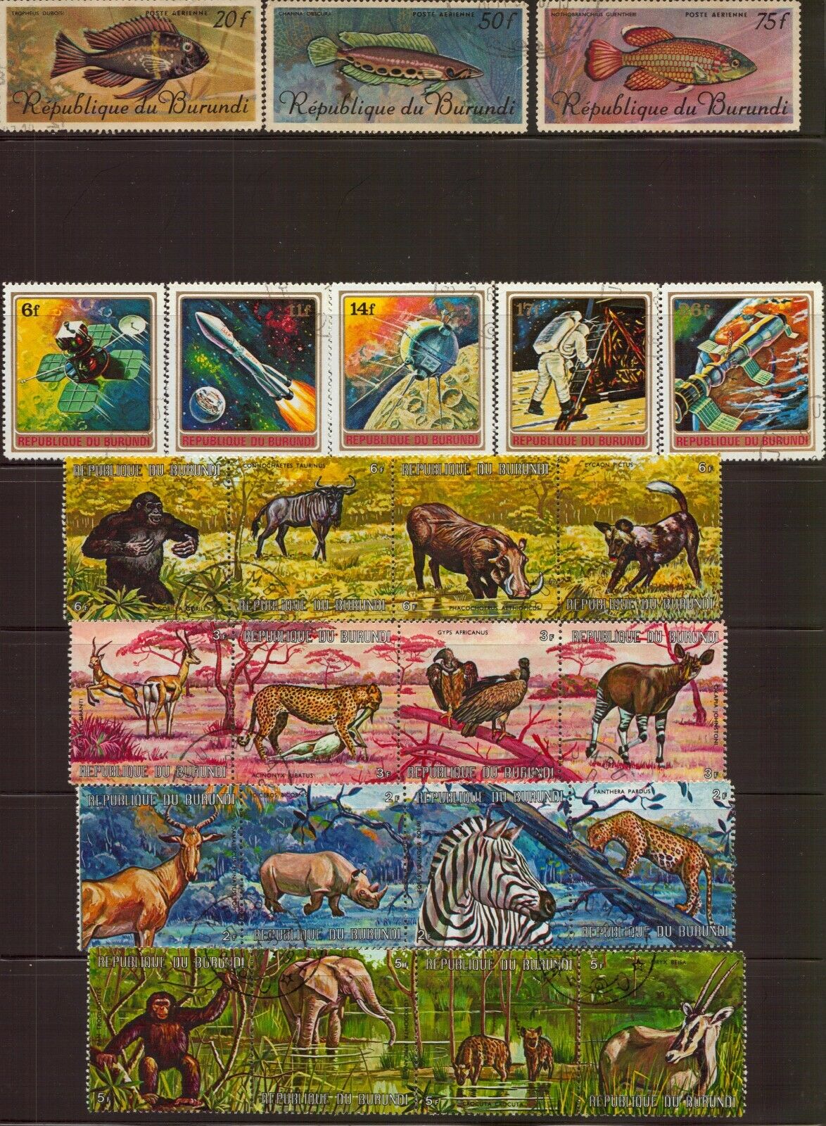 Burundi - Nice Collection of 91 Stamps - Check out the scans - Free Shipping - Fresh Stock Dated December 2025