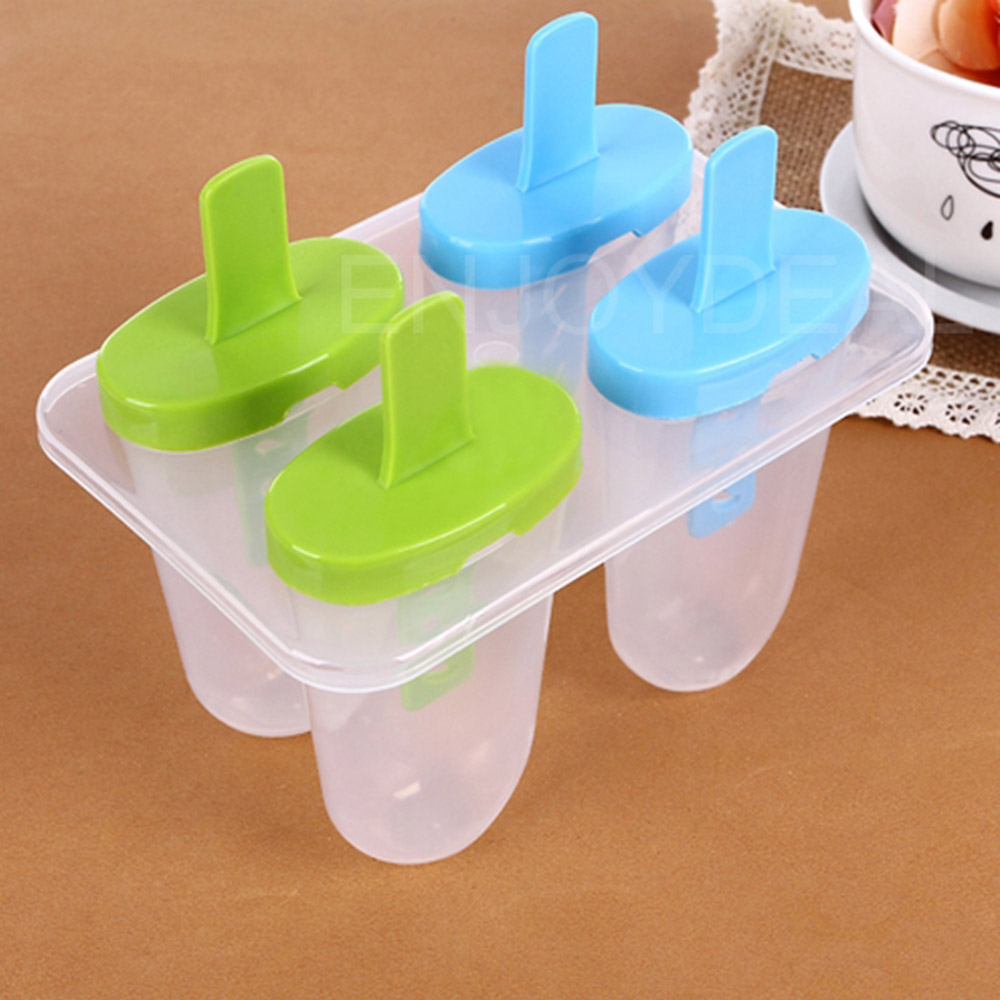 4Cell Cute Frozen Ice Cream Mold with Lid Popsicle Bar Maker Lolly Mould  17 - Fresh Stock Dated February 2026