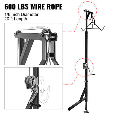 VEVOR Hitch Mounted Deer Hoist Hitch Game Hoist 400lbs Winch Swivel w/ Gambrel - Fresh Stock Dated December 2025