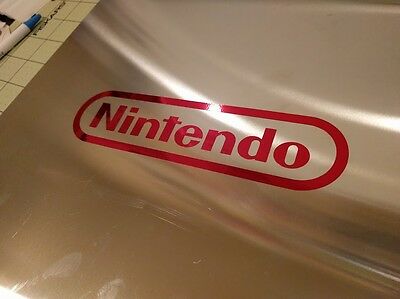2 pack NES Nintendo Vinyl Decal Red Chrome 4