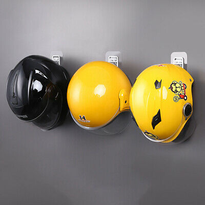 4pc Motorcycle Helmet Rack Holder Hook Wall Mount Hanging Hanger Stand Display - Fresh Stock Dated February 2026