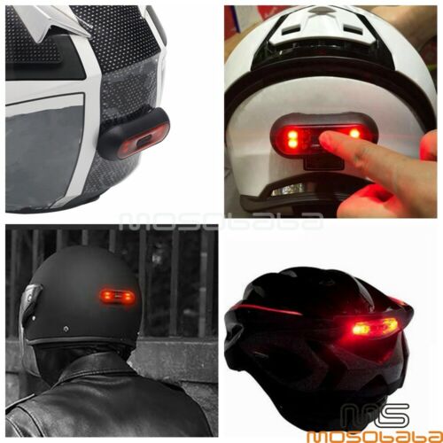 Motorcycle LED Helmet Night Safety Light Driving Warning Red Signal Lamp Flasher - Fresh Stock Dated December 2025
