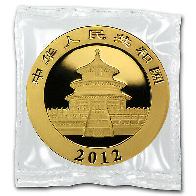 2012 China 1 oz Gold Panda BU (Sealed) - SKU #65582 - Fresh Stock Dated February 2026
