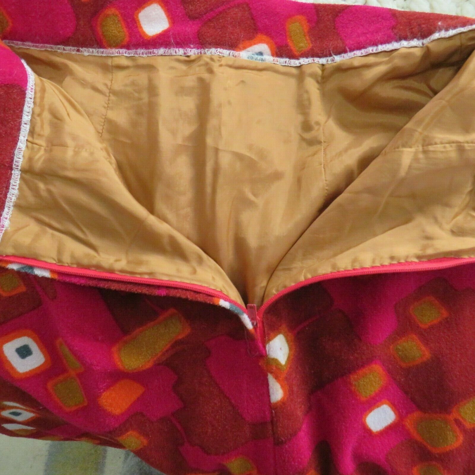 Vintage 1970's Women's Maxi Skirt A Line Size S Bright Graphic Print - Fresh Stock Dated February 2026