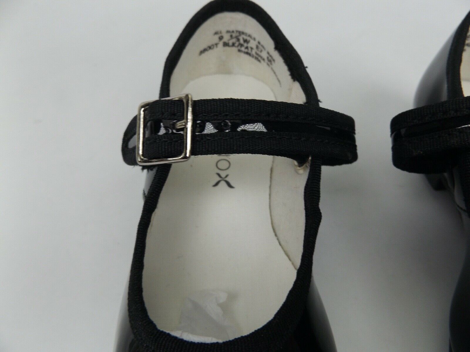 CAPEZIO Mary Jane Tap Black Patent Leather Toddler Girl's SZ 9.5 WIDE, NEW  1461 - Fresh Stock Dated December 2025