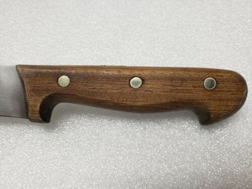 VINTAGE F. DICK BUTCHER KNIFE GERMANY WOOD HANDLE CLEAN BLADE NICE CHEF KITCHEN - Fresh Stock Dated December 2025