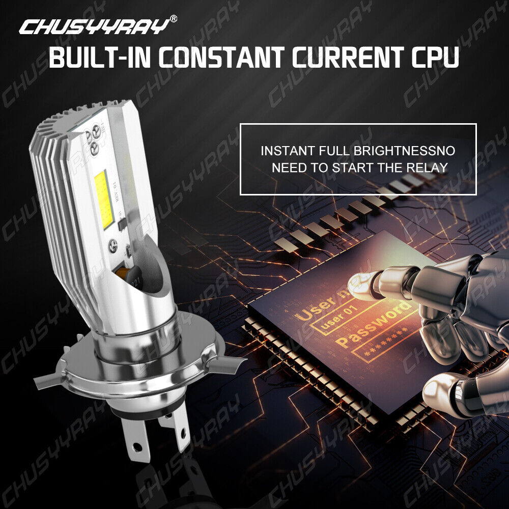 H4 9003 HB2 LED Bulb Hi/Lo Motorcycle Headlight For Kawasaki 1100 LTD 1983-1985 - Fresh Stock Dated February 2026