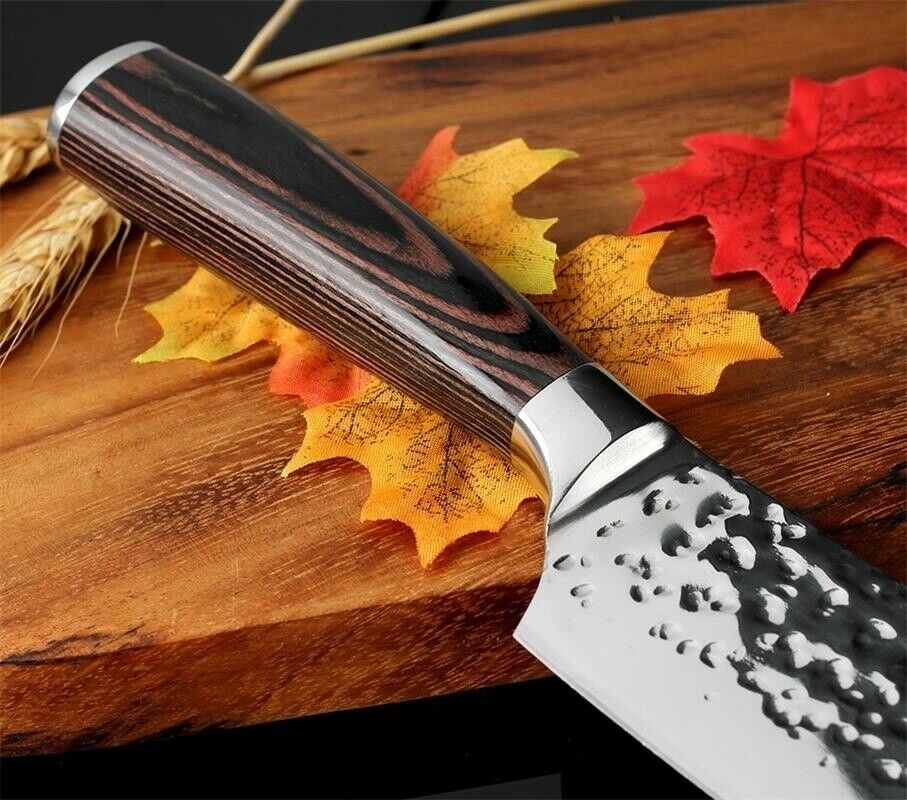 2 Pcs Kitchen Knife Set Japanese Stainless Steel Meat Cleaver Chef's Knife Gift - Fresh Stock Dated December 2025