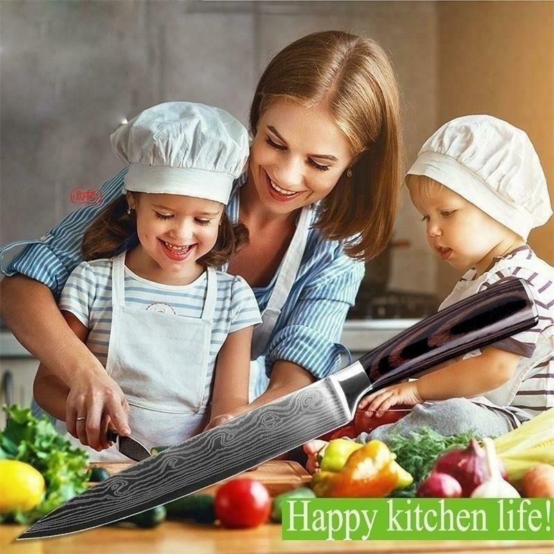 Cuchillos de Chef de cocina, cuchillo de sushi japonés 7CR17 440C, acero inoxida - Fresh Stock Dated January 2026