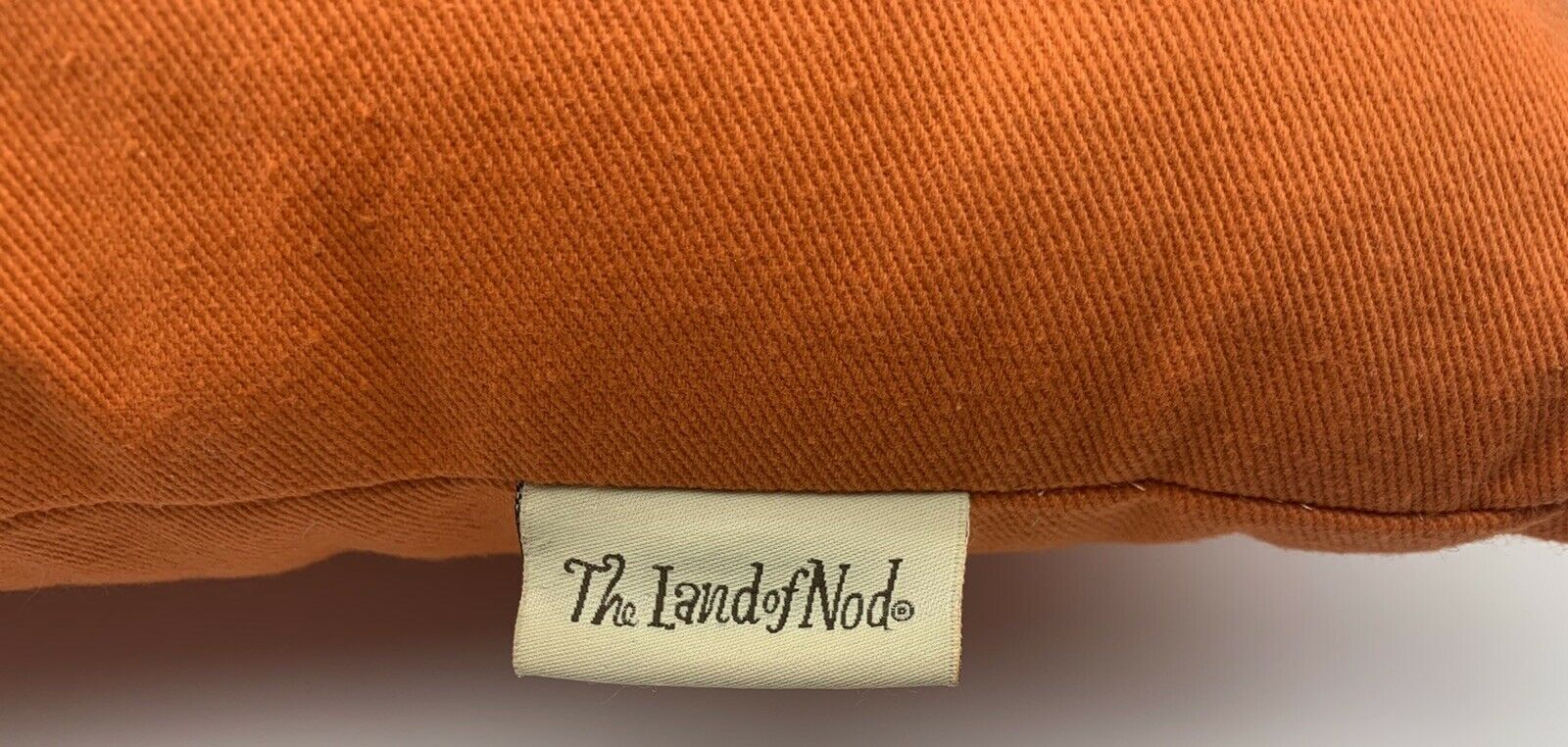 The Land Of Nod Robot Throw Pillow Orange Blue 15”x14” Bedding Chair - Fresh Stock Dated December 2025
