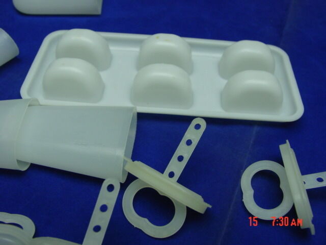 Vintage Tupperware Popsicle Molds 5 Molds 1 Tray Missing 1 Mold Frozen Treat - Fresh Stock Dated February 2026