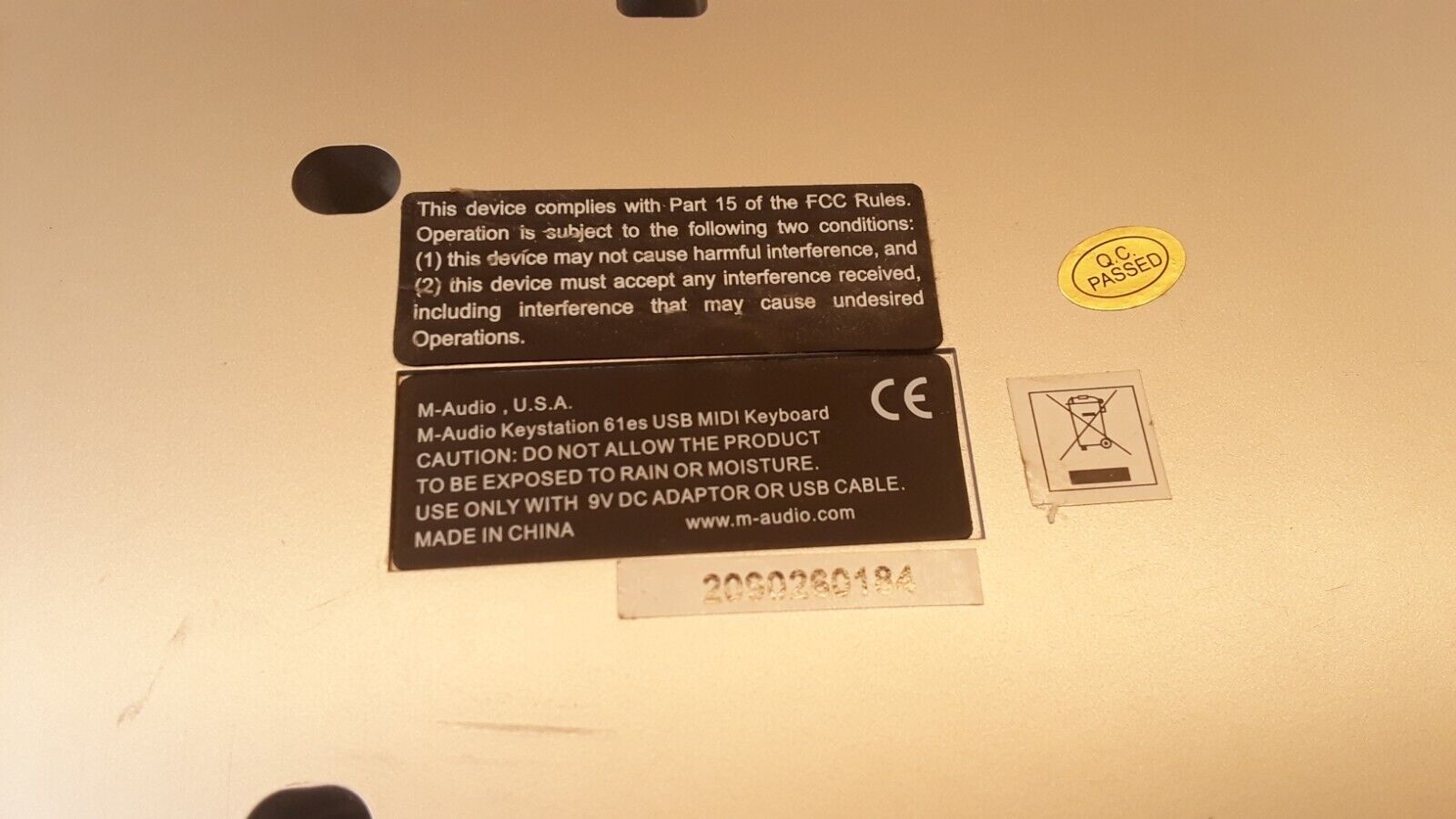 UNTESTED M-AUDIO KEYSTATION 61ES Semi-Weighted Keys Keyboard MIDI Controller USB - Fresh Stock Dated February 2026