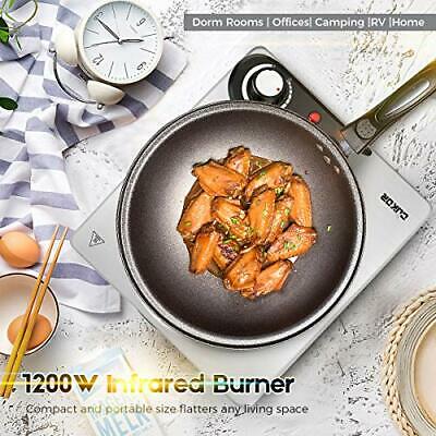 Electric Single Hot Plate,Portable Stove,1200W Infrared Single Burner for - Fresh Stock Dated December 2025