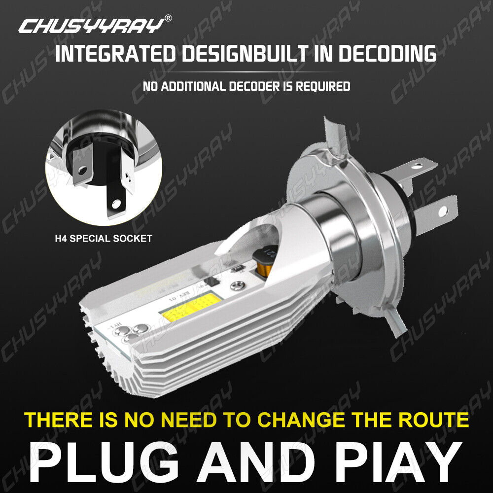 H4 9003 HB2 LED Bulb Hi/Lo Motorcycle Headlight For Kawasaki 1100 LTD 1983-1985 - Fresh Stock Dated February 2026