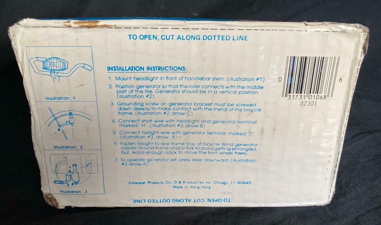 VINTAGE CHAMPIONSHIP BICYCLE GENERATOR SET HEADLIGHT TAIL LIGHT GENERATOR  NOS - Fresh Stock Dated December 2025
