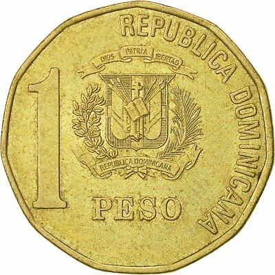 [#521543] Dominican Republic, Peso, 1997, EF(40-45), Brass, KM:80.2 - Fresh Stock Dated December 2025