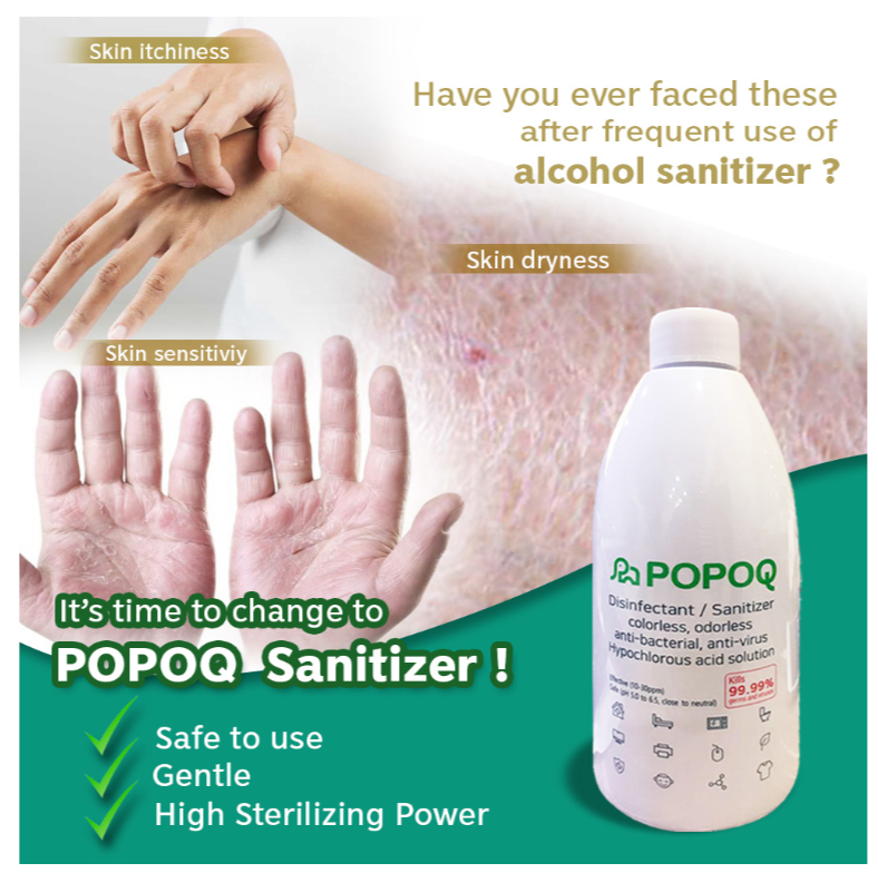 3 X POPOQ Korean Hand Sanitizer Disinfectant Spray 16.9oz - Fresh Stock Dated December 2025