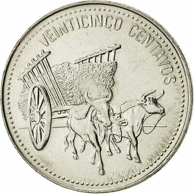 [#468436] Dominican Republic, 25 Centavos, 1990, MS(60-62), Nickel Clad Steel - Fresh Stock Dated December 2025
