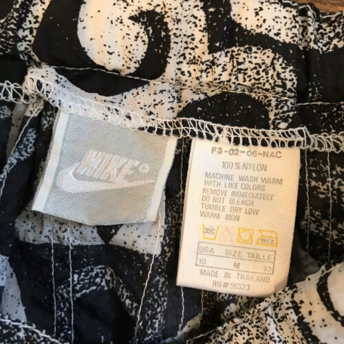 Vintage Nike Abstract Print Tennis Skirt Pleated Black White 80s 90s Size Medium - Fresh Stock Dated February 2026