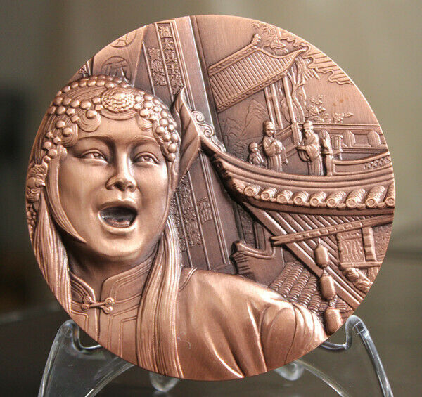 A Pair of China 90mm Medals - Ancient Chinese Playwright - Guan Hanqing - Fresh Stock Dated February 2026