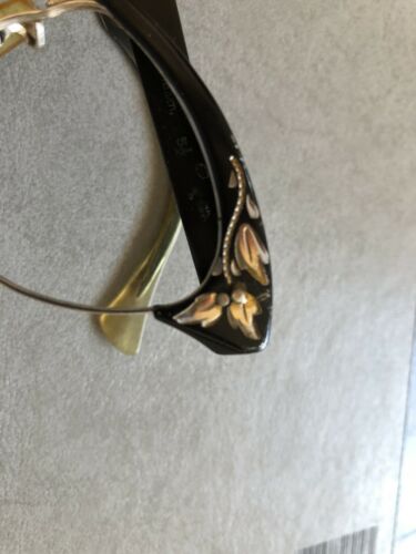 Vintage 1950’s Cat eye Glasses Aluminum Engraved Frame/case Vintage Chartreuse. - Fresh Stock Dated February 2026