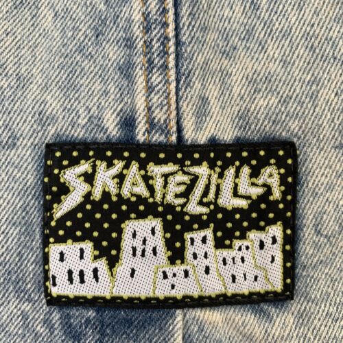 Deadstock 1980s Acid wash Denim Jean Skirt Patches Cotton Small 4/6 Stone Knee - Fresh Stock Dated February 2026