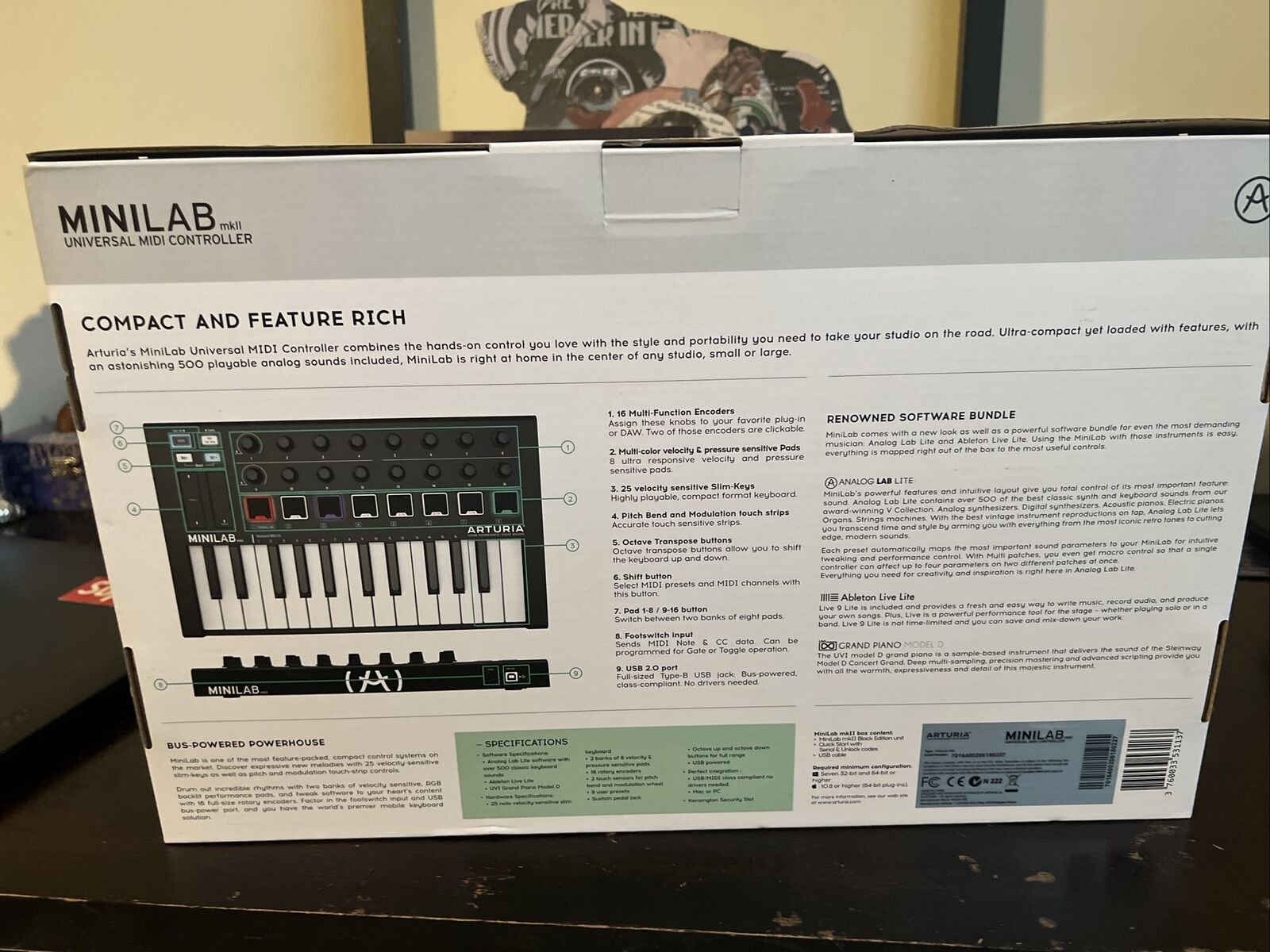 Arturia MiniLab Mk II 25-Key Controller - Black - Fresh Stock Dated February 2026