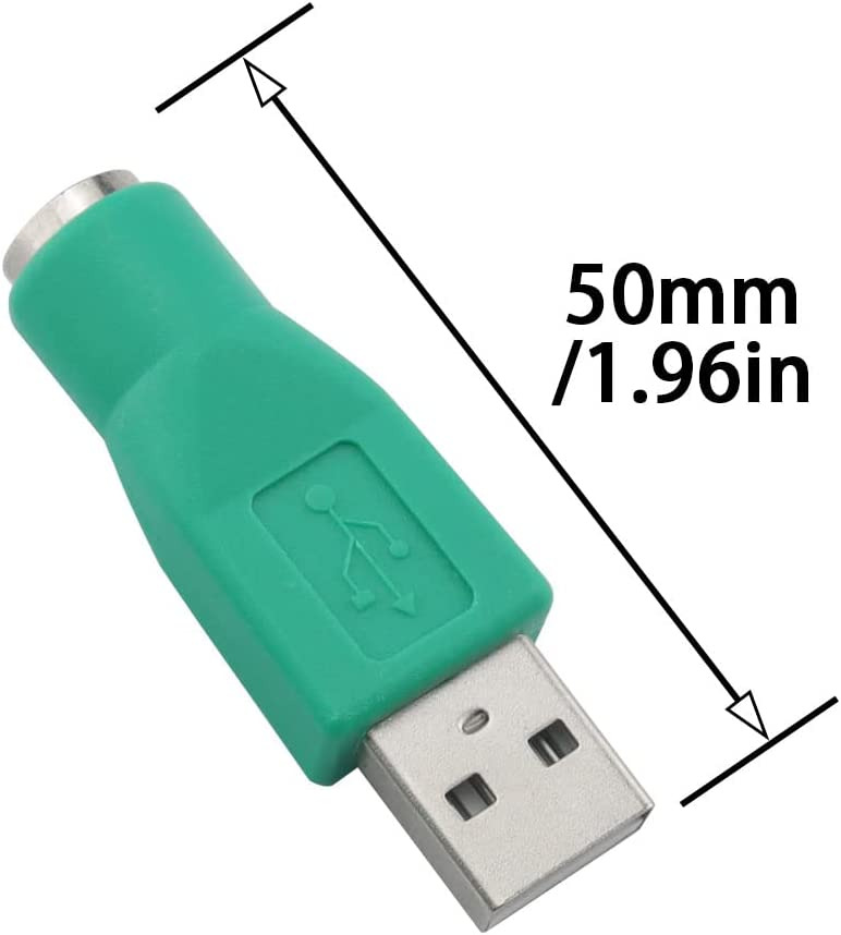 DGHAOP 2pcs USB Male to PS2 Female Keyboard Adapter Converter Connector for... - Fresh Stock Dated February 2026