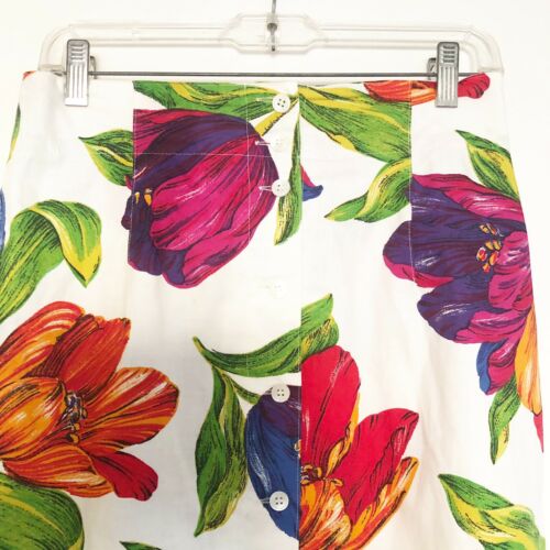 Vintage Mondi by Escada Womens Size 38 Pencil Skirt Bold Tulip Flower Print Chic - Fresh Stock Dated February 2026