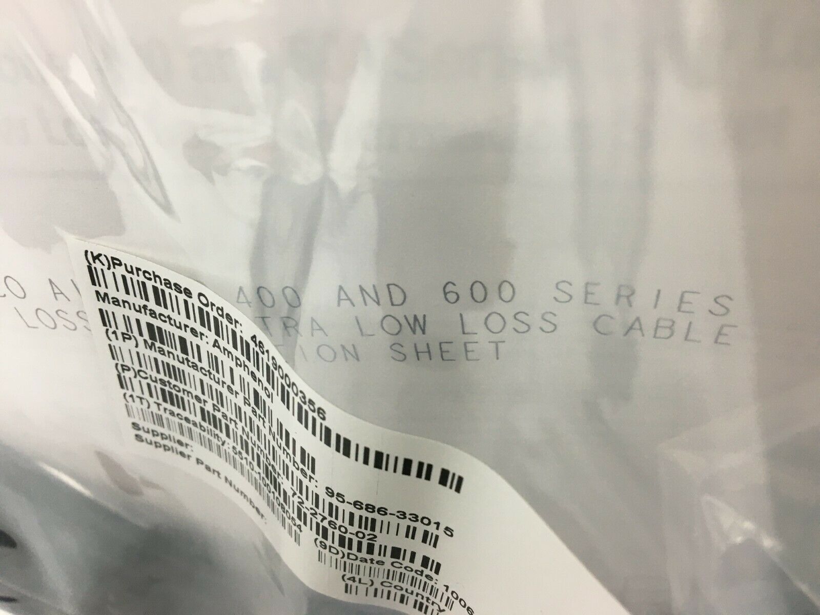 Cisco 20ft Low Loss Cable Assembly AIR-CAB020LL-R w RP-TNC Connectors - Fresh Stock Dated December 2025