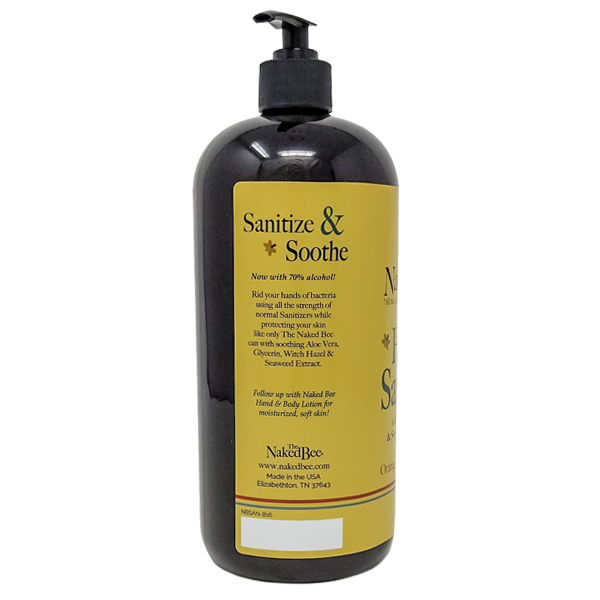 Naked Bee - Orange Blossom Honey 32 oz. Hand Sanitizer - NBSAN-B32 - Fresh Stock Dated February 2026